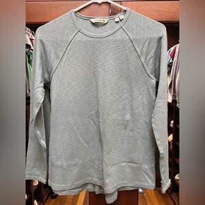 Orvis XS Ribbed Teal Raglan Long Sleeve Tee